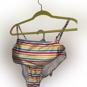 Striped Rainbow Bikini Set - Multicolor